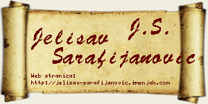 Jelisav Sarafijanović vizit kartica